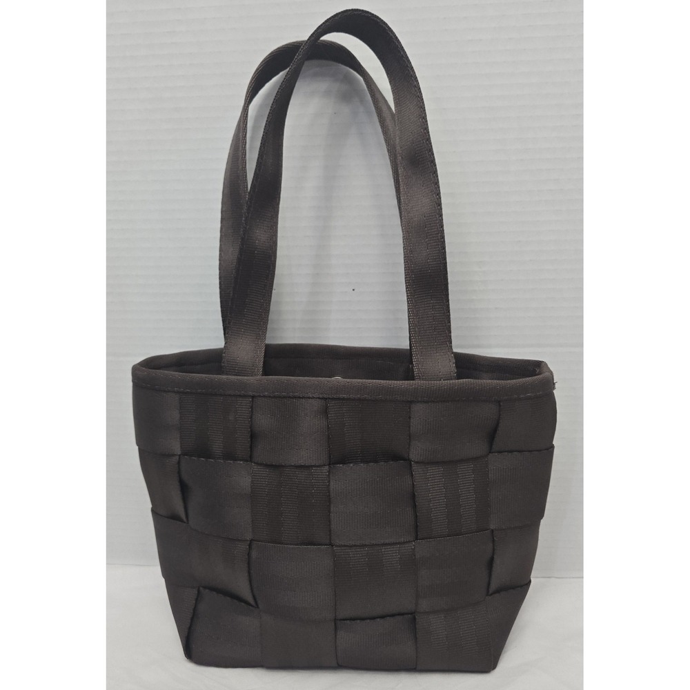 Harveys Original Seatbelt Bag Classic Woven Medium Tote Espresso Choc Brown